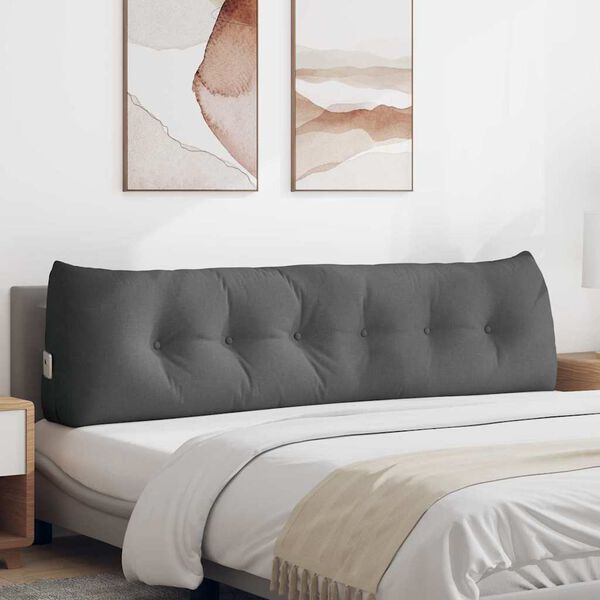 vidaXL Selk&auml;tyyny Tumma harmaa 180 x 24 x 50 cm kangas