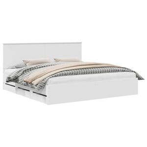 vidaXL S&auml;ngyn runko p&auml;&auml;tyll&auml; Valkoinen 200 x 200 cm Insin&ouml;&ouml;ripuuta