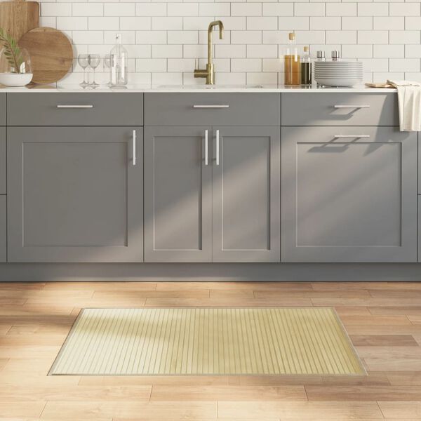 vidaXL Matto suorakaide vaalea luonnollinen 60x100 cm bambu