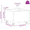 vidaXL Aurinkovarjon alusta istutusalustalla Valkoinen 45 x 45 x 45 cm