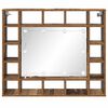 vidaXL Peilikaappi peilivalot Vanha puu 91 x 15 x 76,5 cm Tekninen puu
