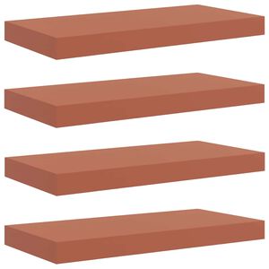 vidaXL Sein&auml;hylly 4 kpl Punainen 50 x 23,5 x 3,8 cm Tekninen puu