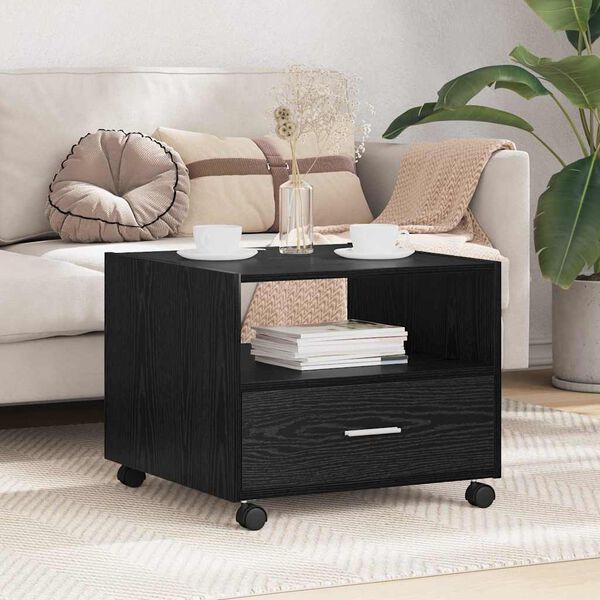 vidaXL Sohvap&ouml;yt&auml; Musta tammi. 55 x 55 x 45cm Tekninen puu