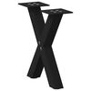 vidaXL Sohvap&ouml;yd&auml;n jalat X-muotoiset 2 kpl musta 37x(30-31) cm ter&auml;s