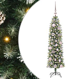 vidaXL Tekopaksu joulupuu Vihre&auml; ja valkoinen 120 cm
