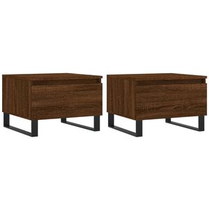 vidaXL Sohvap&ouml;yd&auml;t 2 kpl ruskea tammi 50x46x35 cm tekninen puu