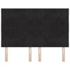vidaXL Päätylevy päätyllä Musta 144 cm Sametti