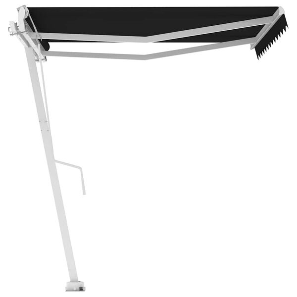 vidaXL Vapaasti seisova sisäänkelattava markiisi 350x250cm antrasiitti