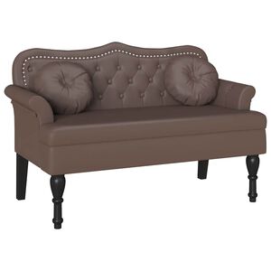 vidaXL Chesterfield Penkki Ruskea 120,5 x 65 x 75 cm Nahkavaatetus