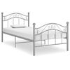 vidaXL S&auml;ngynrunko harmaa metalli 90x200 cm
