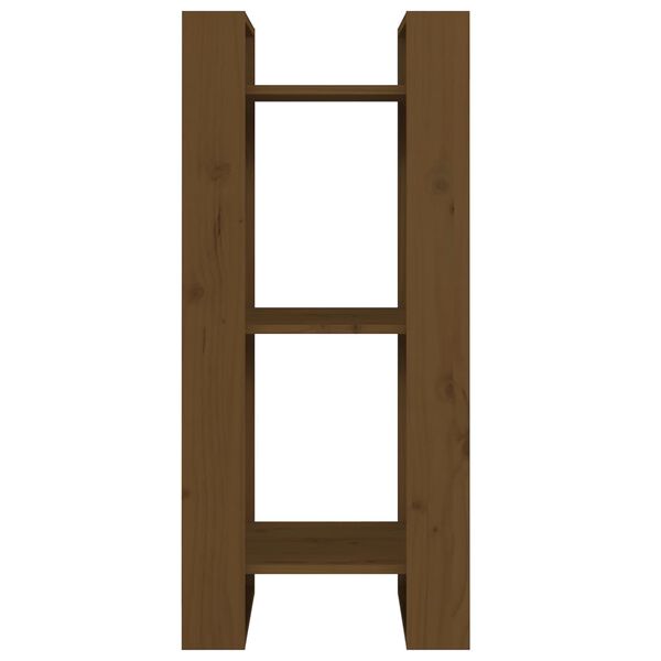 vidaXL Kirjahylly/tilanjakaja hunajanruskea 41x35x91 cm t&auml;ysi m&auml;nty