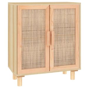 vidaXL Senkki ruskea 60x30x70 cm t&auml;ysi m&auml;nty ja luonnonrottinki