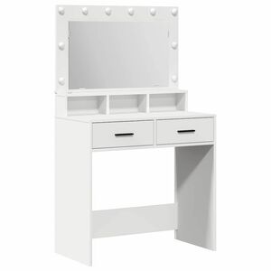 vidaXL Meikkip&ouml;yt&auml; Valkoinen 79 x 41 x 135 cm Tekninen puu