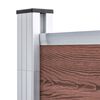 vidaXL WPC aitasarja 3 neliöpaneelia + 1 vinopaneeli 619x186 cm ruskea
