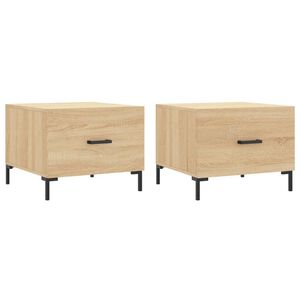vidaXL Sohvap&ouml;yd&auml;t 2 kpl Sonoma-tammi 50x50x40 cm tekninen puu