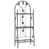 vidaXL 3-kerroksinen kukkateline musta 52x28x128 cm rauta
