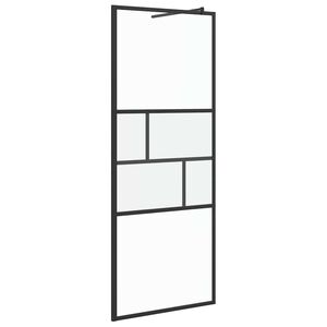 vidaXL K&auml;velykylpyhuoneen sein&auml; Musta 80 x 195 x 0,5 cm