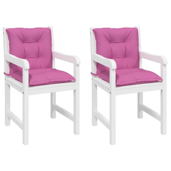 vidaXL Ulkotuolin tyynyt 2 kpl pinkki 100x50x7 cm kangas
