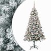 vidaXL Muovinen joulukuusi koristeilla 120 cm 150 LEDi&auml;