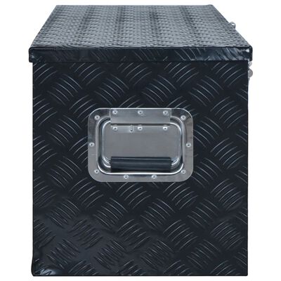 vidaXL Alumiinilaatikko 1085x370x400 cm musta