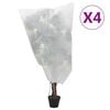 vidaXL Kasvien fleecepeite kiristysnaruilla 4 kpl 70 g/m&sup2; 0,8x1,2 m