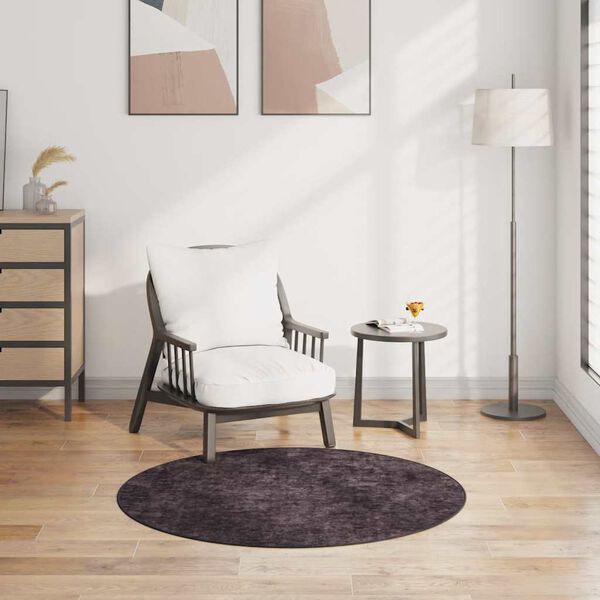 vidaXL Matto pest&auml;v&auml; &phi;120 cm antrasiitti