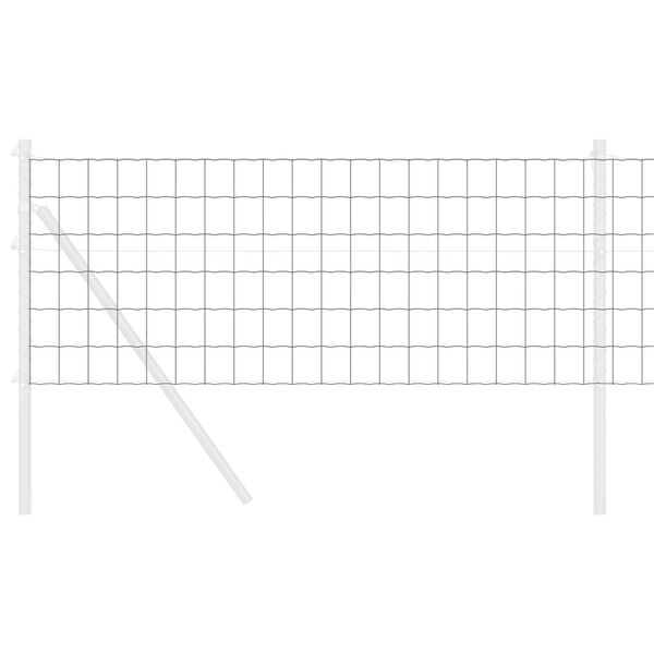 vidaXL Euroaita Harmaa 0,6 x 10 m PVC-pintainen rauta