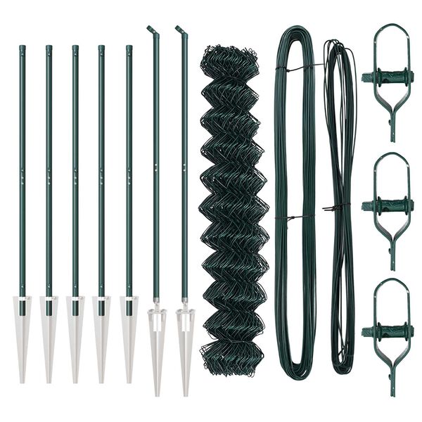 vidaXL Aitalatu Vihre&auml; 10 x 1 m (40 x 40 mm verkko) Ter&auml;s ja PVC