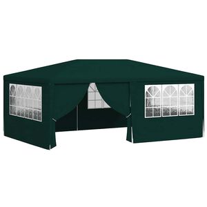 vidaXL Ammattilaisten juhlateltta sivuseinill&auml; 4x6 m vihre&auml; 90 g/m&sup2;