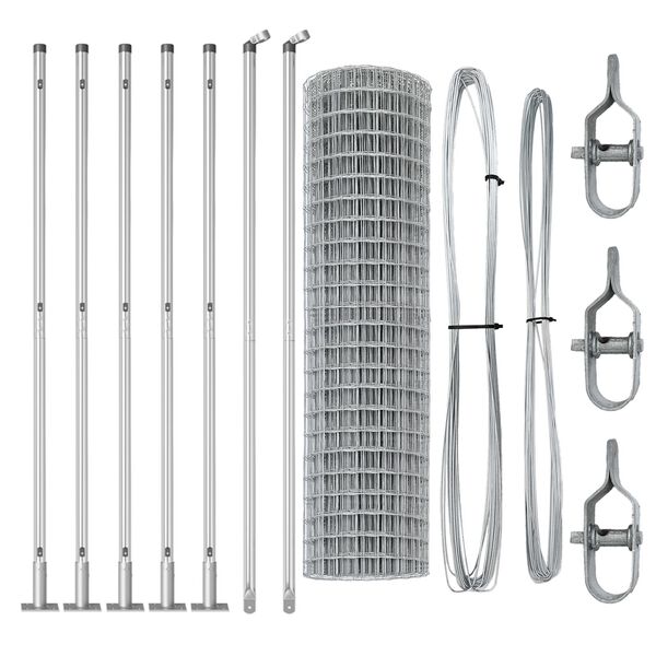 vidaXL Aita ja Tuki Hopea 0,8 x 25 m Ter&auml;s