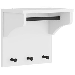 vidaXL Seinänaulakko SANDNES valkoinen 43x30x42 cm täysi mänty