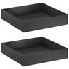 vidaXL Puutarha ruukku 2 kpl Musta 80 x 80 x 12 cm
