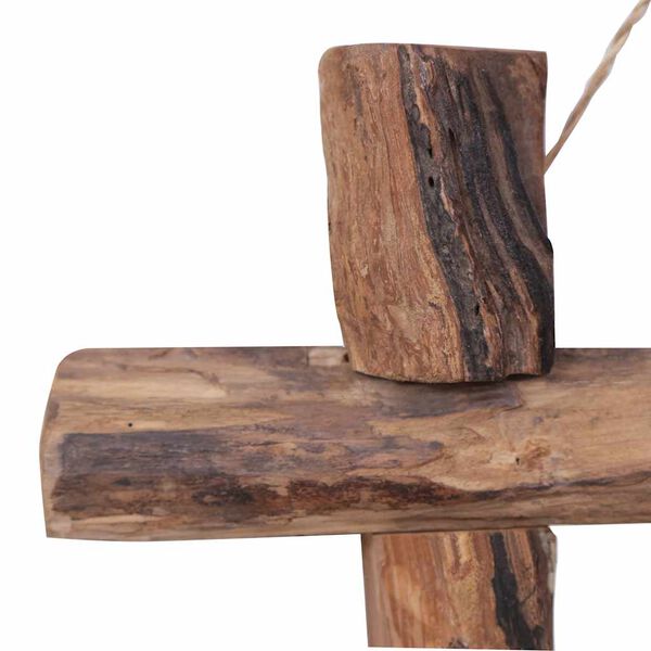 vidaXL P&ouml;lkkypeili luonnollinen 50x50 cm kierr&auml;tetty tiikki