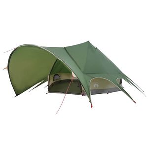 vidaXL Teepee-teltta 9-hengen 9 hengelle Vihre&auml; ja Harmaa