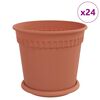 vidaXL Kasviruukut 24 pcs Tiilenpunainen &Oslash; 19 x 16 cm Muovi