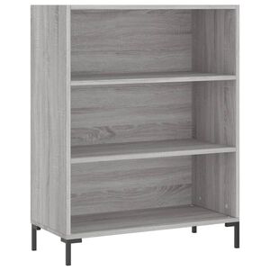 vidaXL Kirjahylly harmaa Sonoma 69,5x32,5x90 cm tekninen puu