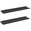 vidaXL Kelluva hylly 2 kpl Musta 80 x 18 x 2,5 cm Ter&auml;s