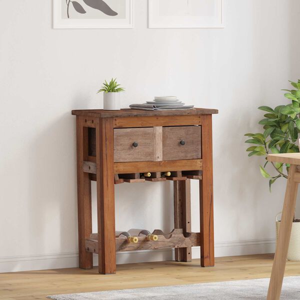 vidaXL Kaappi Ruskea 60 x 30 x 70 cm Kierr&auml;tetty massiivinen puu