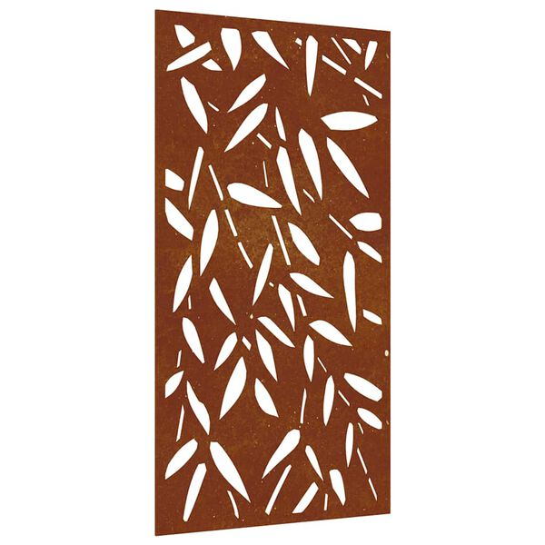 vidaXL Puutarhasein&auml;koriste 105x55 cm corten ter&auml;s bambunlehtikuvio