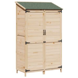 vidaXL Puutarhasuoja katolla lukkoon Luonnollinen 106,5 x 56 x 176 cm
