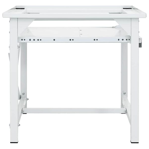 vidaXL Pesukoneen korokejalusta vetohyllyll&auml; valkoinen