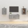 vidaXL Sein&auml;kiinnitett&auml;v&auml;t TV-tasot 2 kpl harmaa Sonoma 40x34,5x60 cm