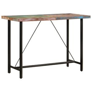 vidaXL Baarip&ouml;yt&auml; 150x70x107 cm t&auml;ysi kierr&auml;tyspuu ja rauta