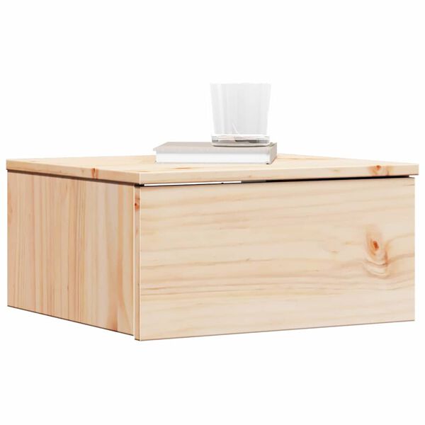 vidaXL Yöpöytä laatikon kanssa Ruskea 37 x 35 x 18,5 cm Täysi mänty