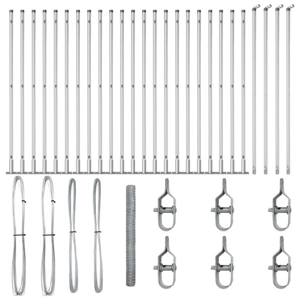 vidaXL Aitalatu Hopea 50 x 1,4 m (50 mm verkko) Ter&auml;s