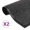 vidaXL Kuramatot 2 kpl suorakulmainen nukkapinta 80x120 cm antrasiitti