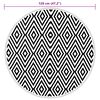 vidaXL Ulkomatto ARAKIL mustavalkoinen Ø120 cm PP