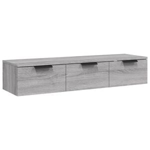 vidaXL Sein&auml;kaappi harmaa Sonoma 102x30x20 cm tekninen puu