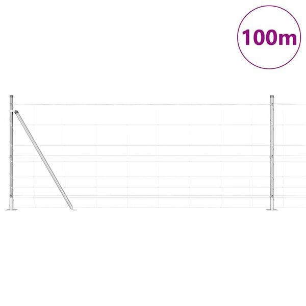 vidaXL Aitalatu Galvanoitu 100 x 1 m Ter&auml;s