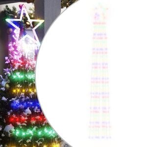 vidaXL Joulukuusen LED-valot 320 LED-valoa v&auml;rik&auml;s 375 cm